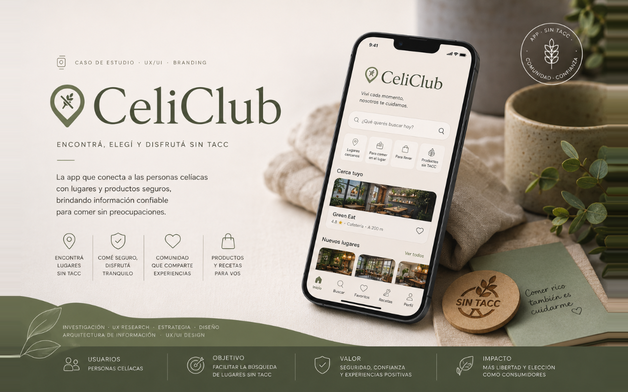 Diseño UX/UI CeliClub